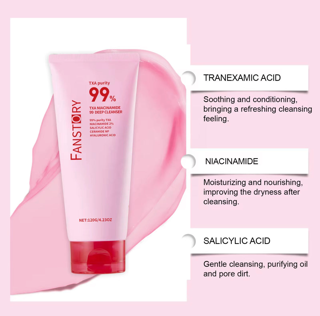 TXA Niacinamide Deep Cleanser 120g – Brightening & Oil Control Face Wash