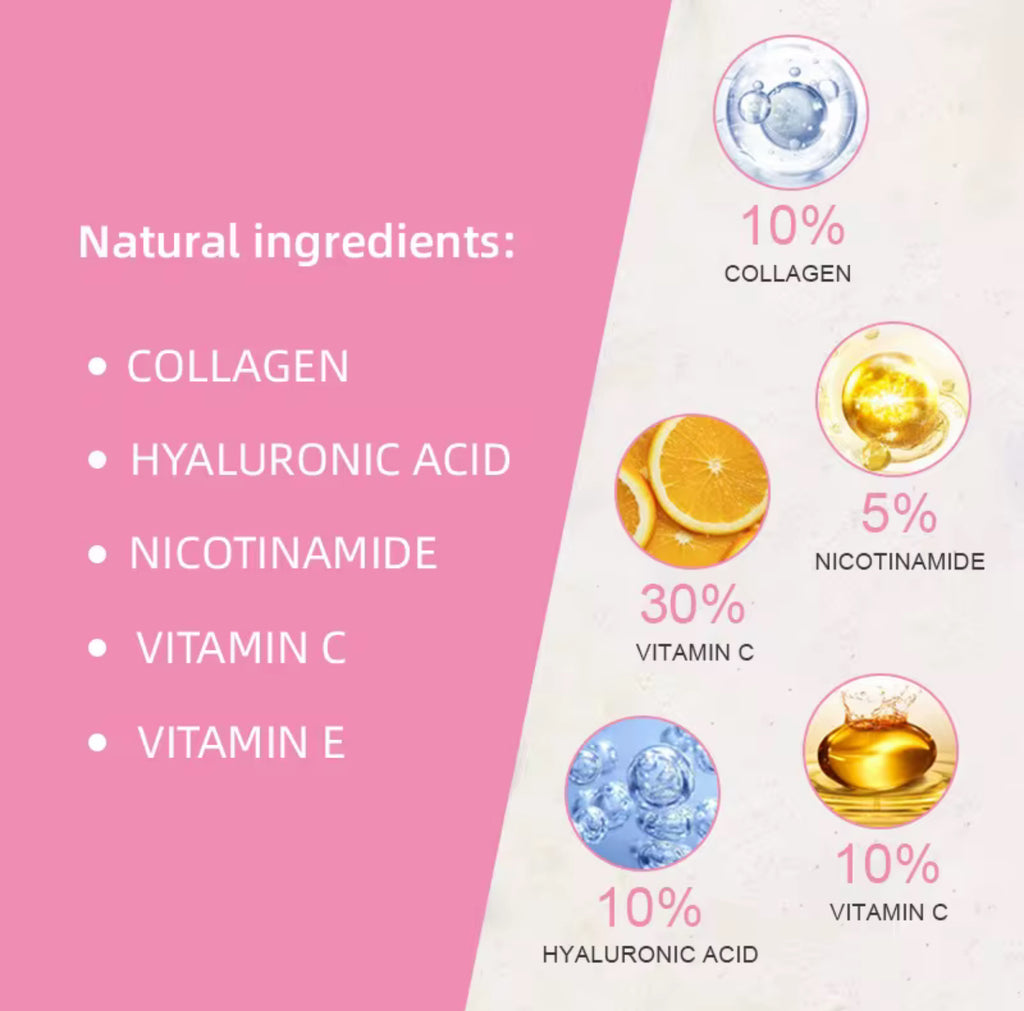 Carvenchy 5 in 1 Powerful Face Serum – Collagen, Vitamin C & Hyaluronic Acid (30ml)