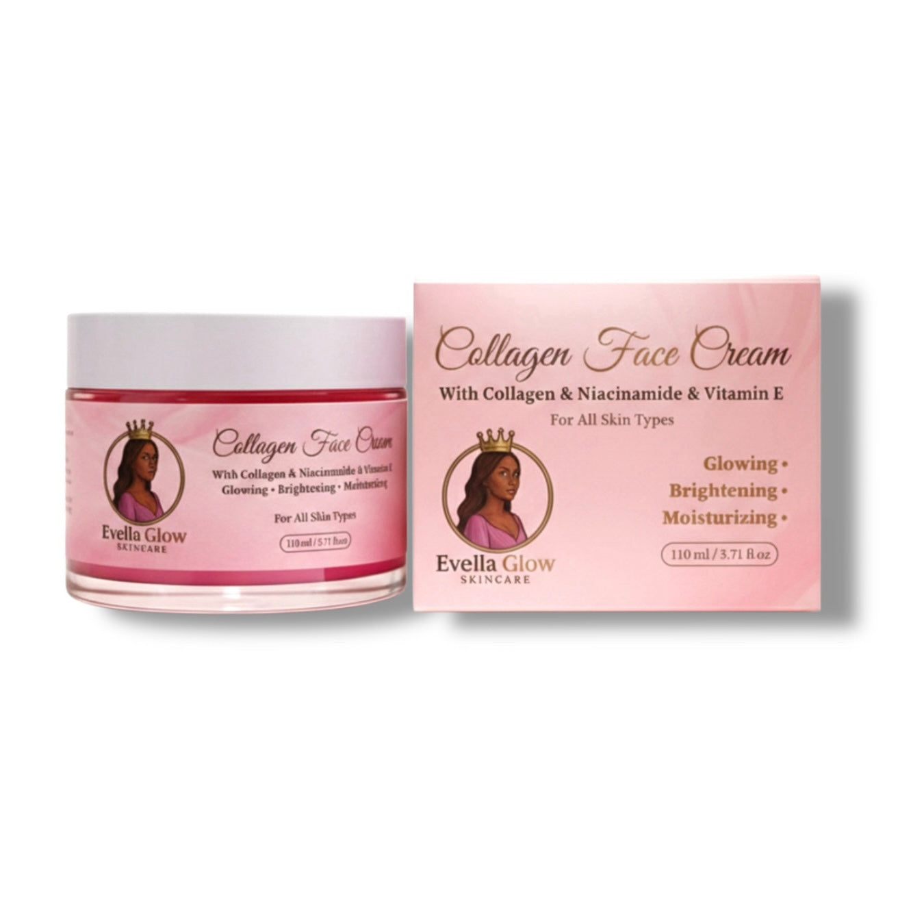 Evella Glow Collagen Cream – Dark Spot Treatment & Brightening | Buy 1 Get 2nd 50% OFF 🔥